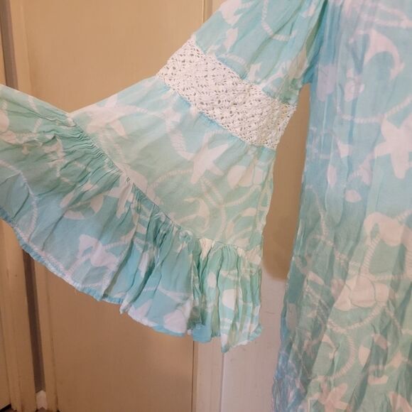 Macbeth collection off shoulder bell sleeve blouse by margaret joseph - Picture 2 of 5